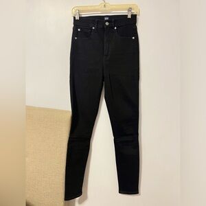 Gap High Rise True Skinny Black Jeans Size 2/26R
